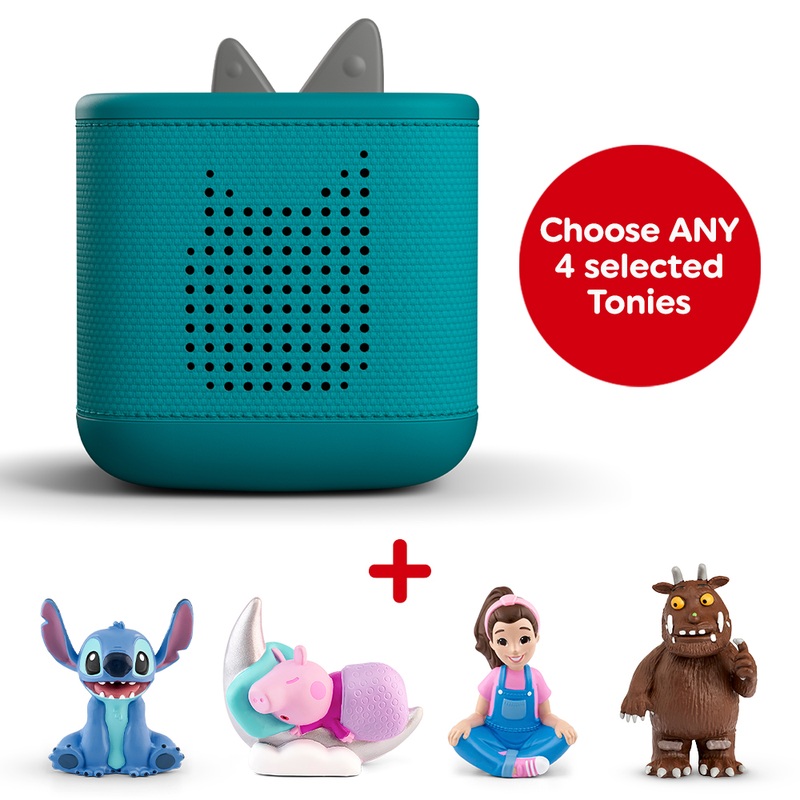 Toniebox 2 (Teal) and Four Toniebox Audio Bundle | Smyths Toys UK