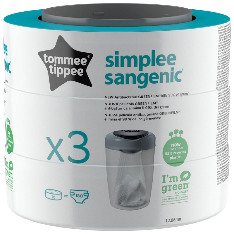 Tommee Tippee - Ensemble 3 Cassettes de Recharge pour Poubelle Simplee