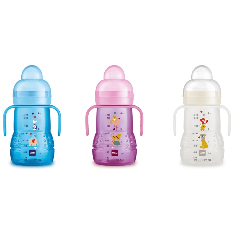 MAM Babyfles 220 ml Trainer+ Tuitbeker assorti