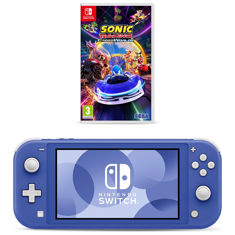 Nintendo Switch Lite Blue & Sonic Racing: CrossWorlds | Smyths Toys UK