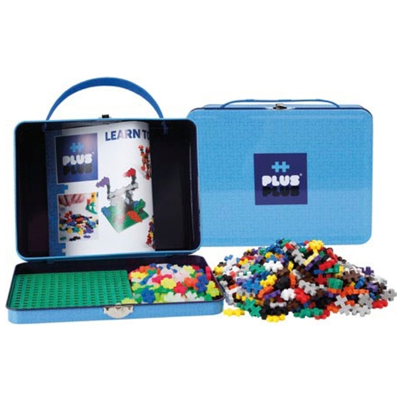 Plus Plus - Valisette Métal 600 Pièces - Bleu