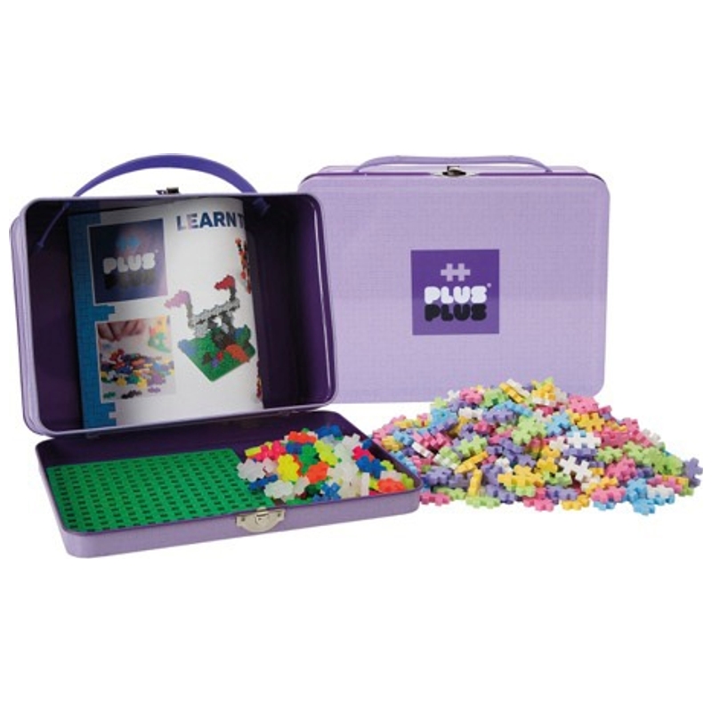 Plus Plus - Valisette Métal 600 Pièces - Mauve