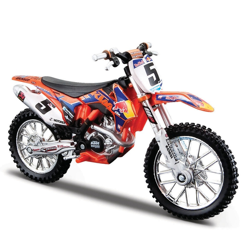 Bburago - Véhicule 1/18 Moto Red Bull x KTM - Modèle Aléatoire