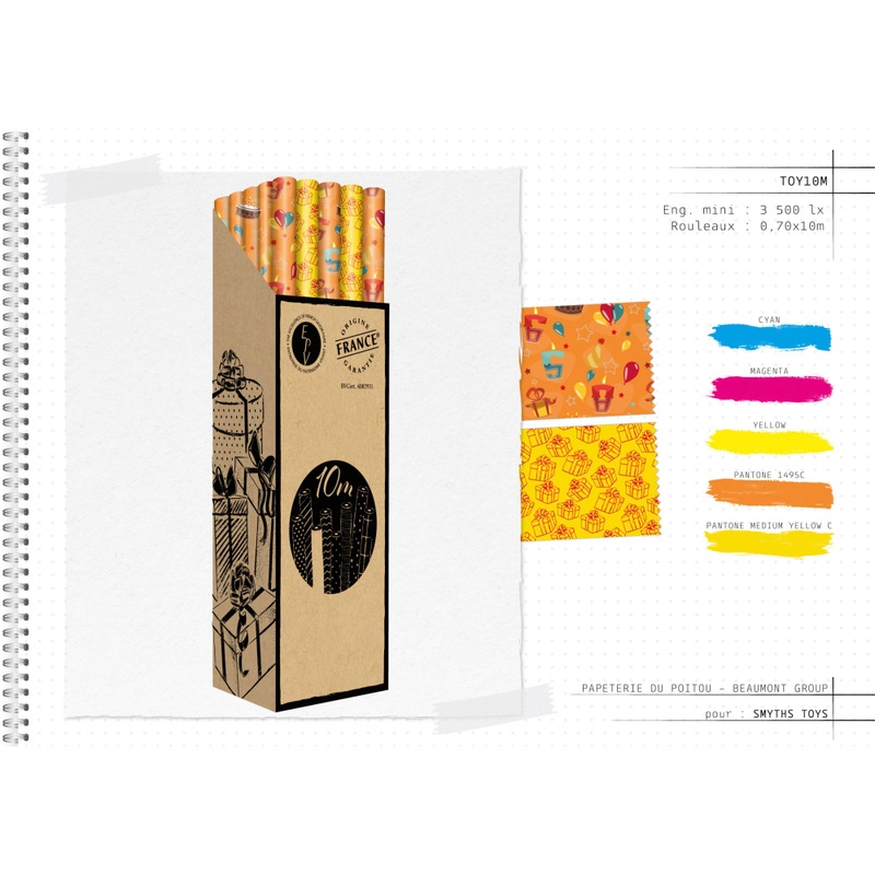 Papier Cadeau Anniversaire 100 x 70 cm - Modèle Aléatoire