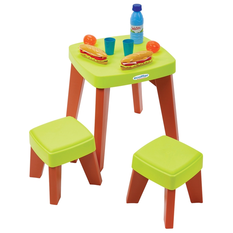 Ecoiffier Picknicktafel met 2 krukken