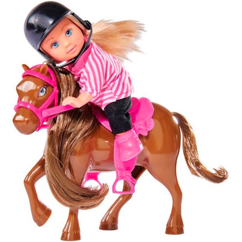 Evi Love Pop Ruiter met Pony 12 cm assorti