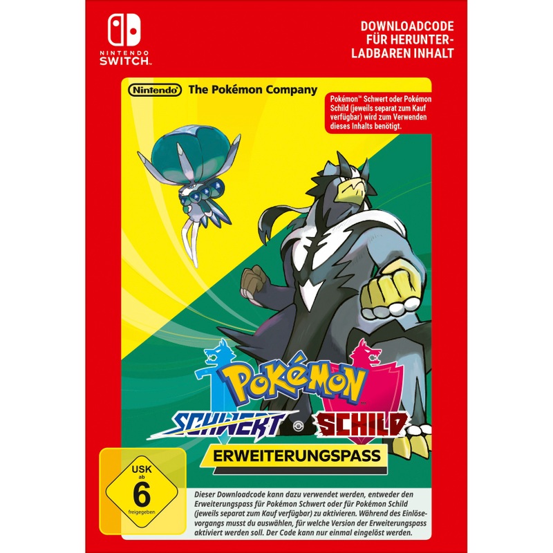 Nintendo Switch Pokémon Schwert und Schild Erweiterungspass Download Code
