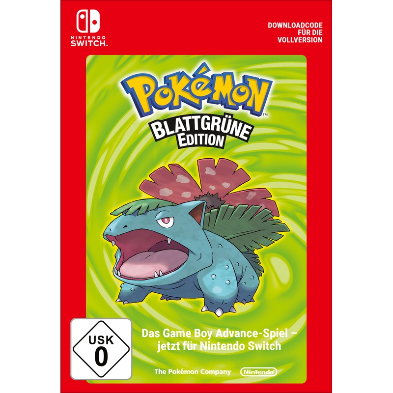 Nintendo Switch Pokémon Blattgrüne Edition (Download-Code für die Vollversion)