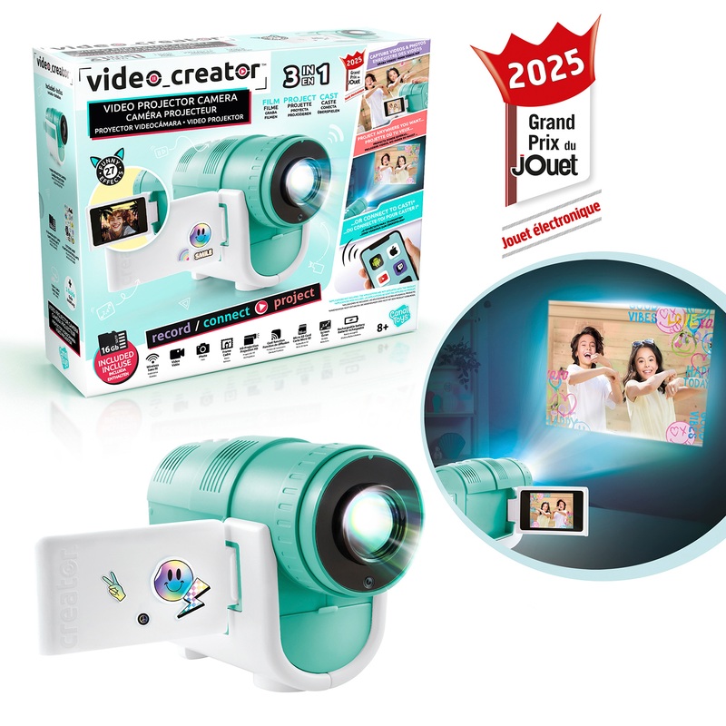 Video Creator - Camera Projecteur Avec Carte Mémoire de 16 Go
