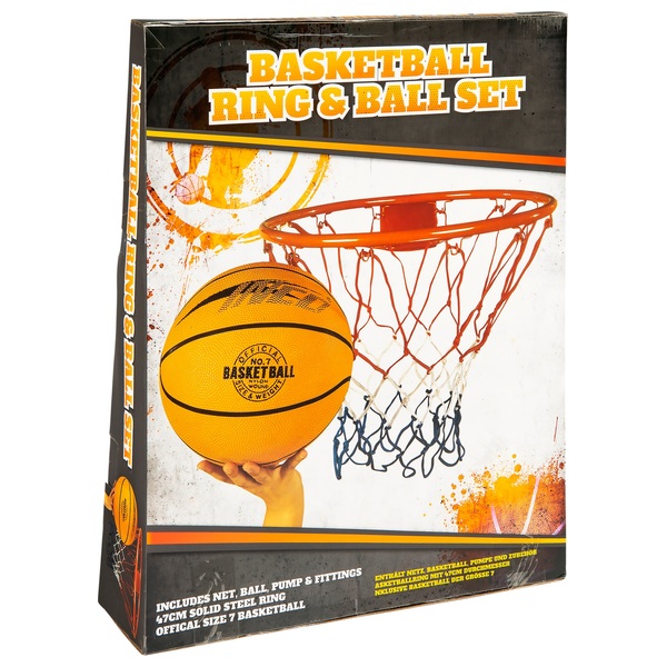 hack Langwerpig Lelie Basketbalring voor wandmontage in set met bal | Smyths Toys Nederland