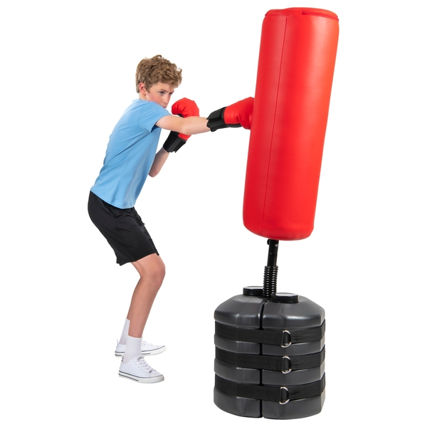 155cm Free Standing Boxing Punch Bag with Gloves Smyths Toys UK