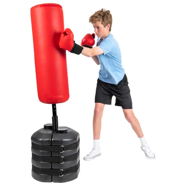 155cm Free Standing Boxing Punch Bag with Gloves Smyths Toys UK
