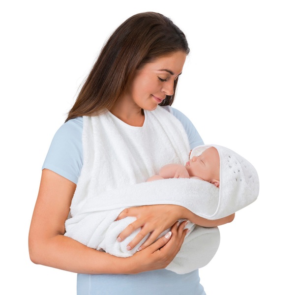 Clevamama 100 Cotton Apron Baby Bath Towel Clevamama Baby Range UK