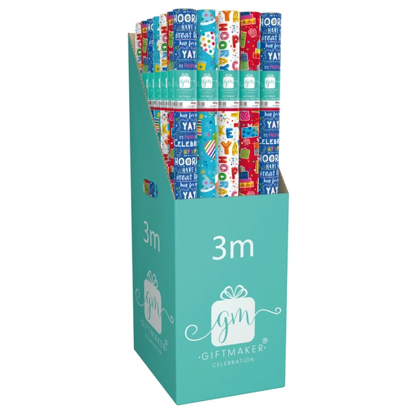 Happy Birthday 3M Wrapping Paper Assortment