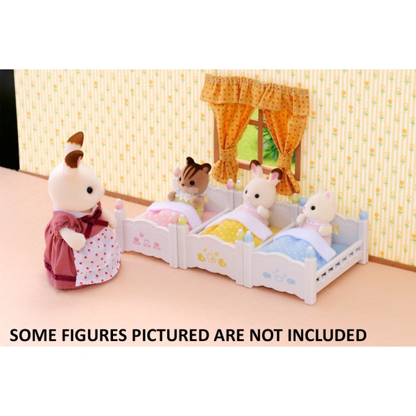 Sylvanian Families Triple Bunk Bed Set Smyths Toys UK