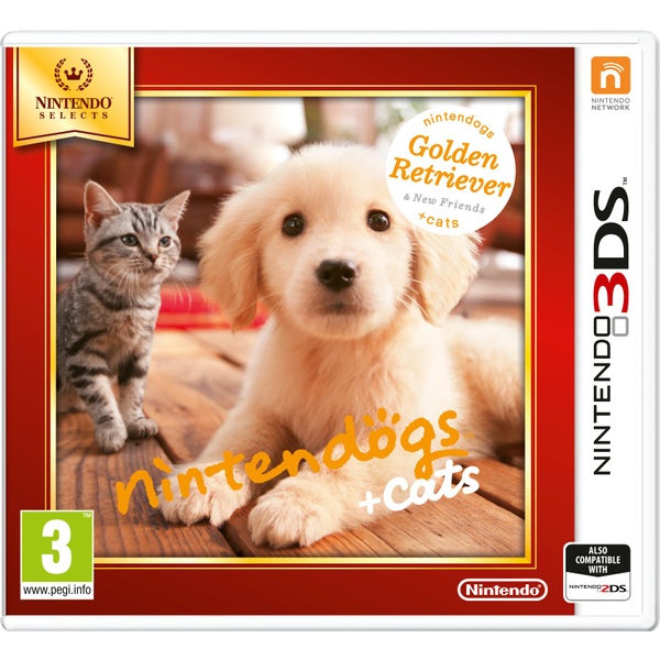 3ds nintendogs cats retriever games ds nintendo golden 2ds tablets