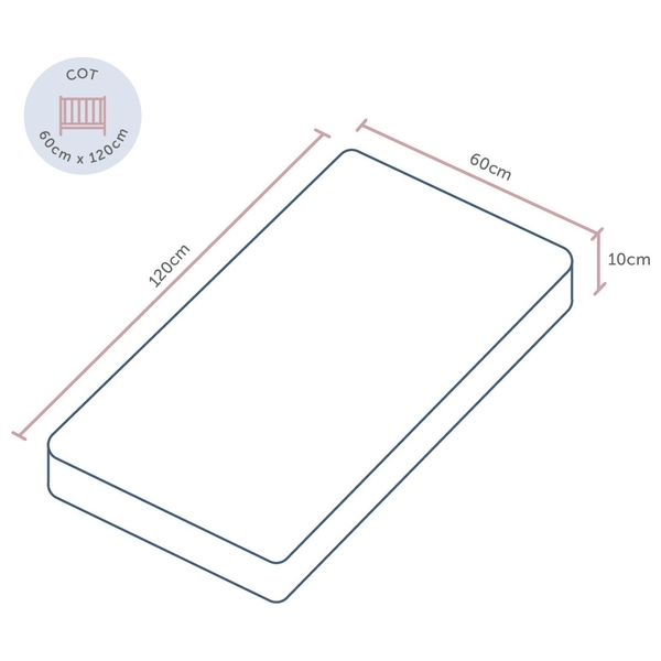 Baby Elegance Eco Fibre Cot Mattress 120x60cm Smyths Toys Ireland