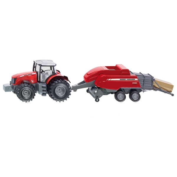 Siku 1:50 Masey Ferguson Tractor & Baler - Siku