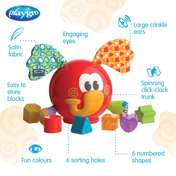Playgro Elephant Shape Sorter best toys for 1 year olds