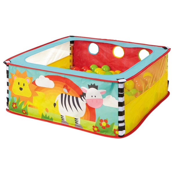 Pop N Fun Zebra Pop Up Sensory Baby Ball Pit Smyths Toys UK