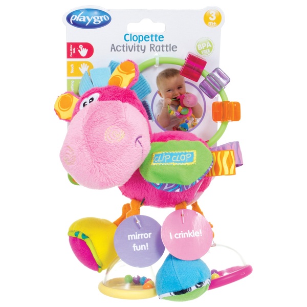 Playgro Activity Rattle Clip Clop Learning Toy From 3 Months BPA Free Playgro T 