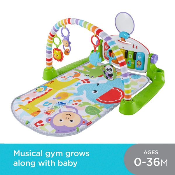 Fisher-Price Deluxe Kick & Play Piano Gym Play Mat - Smyths Toys UK