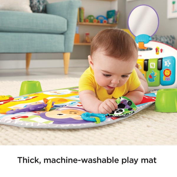 Fisher-Price Deluxe Kick & Play Piano Gym Play Mat - Smyths Toys UK