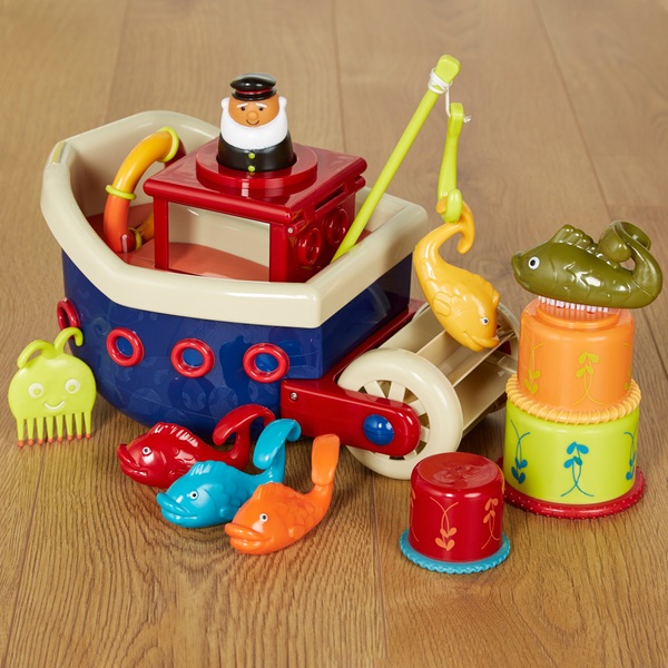 fish and splish boat bath toy