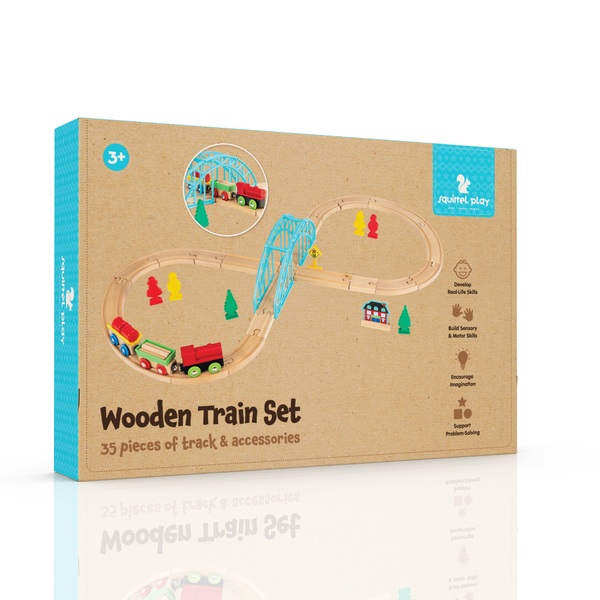 smyths wooden train table