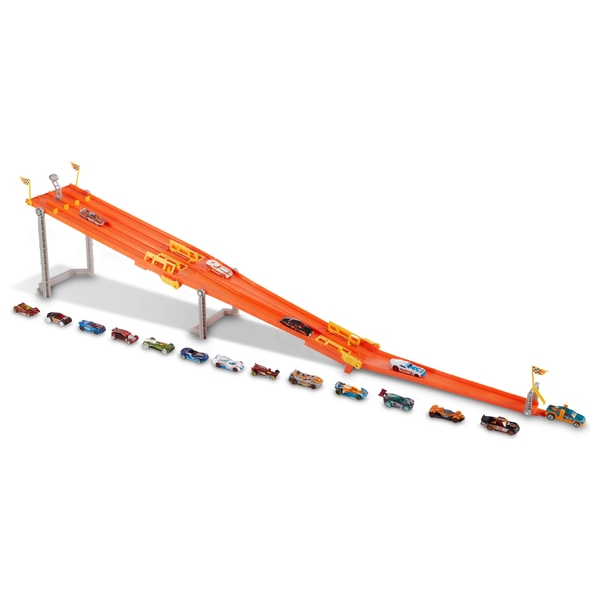 Hot Wheels 4 Lane Raceway with 18 Cars Hot Wheels UK