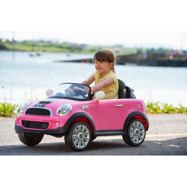 pink mini cooper 6v ride on with remote control