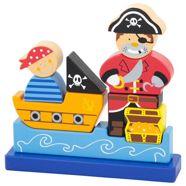 Wooden Magnetic Standing Pirate Block Puzzle - Jigsaws & Puzzles UK