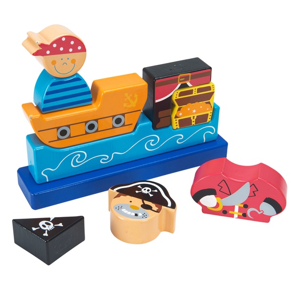 Wooden Magnetic Standing Pirate Block Puzzle - Jigsaws & Puzzles UK