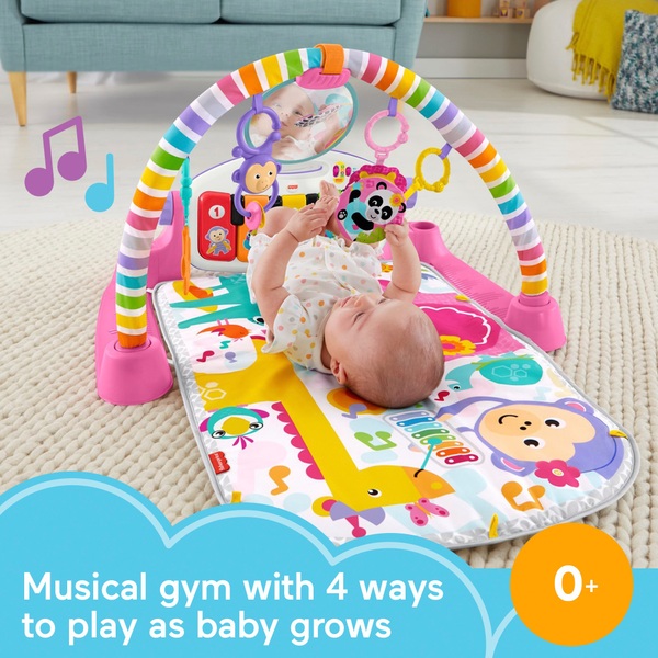 FisherPrice Kick and Play Piano Gym Pink FisherPrice UK