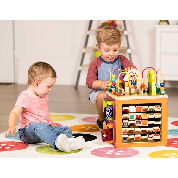 B. Zany Zoo Wooden Activity Cube - B Toys