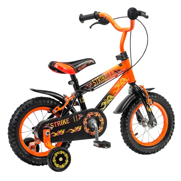 orange 12 inch bike