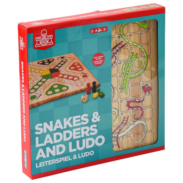 LUDO & SNAKES AND LADDERS SQUARE BOARD GAME TRAVEL IN BOX FREE DELIVERY UK STOCK 