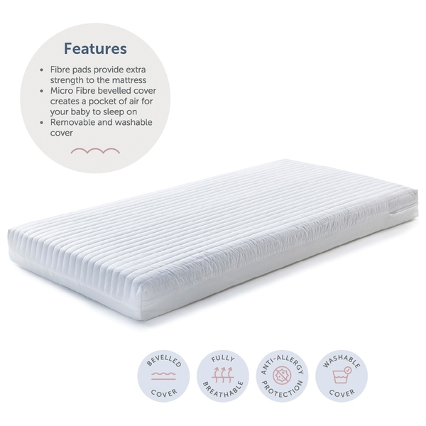 Baby Elegance Micro Fibre Cot Bed Mattress 140x70cm Smyths Toys UK