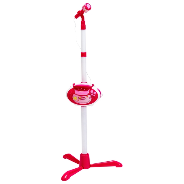 Pink Microphone & Stand Toy Musical UK