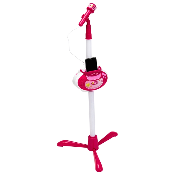 Pink Microphone & Stand - Toy Musical Uk