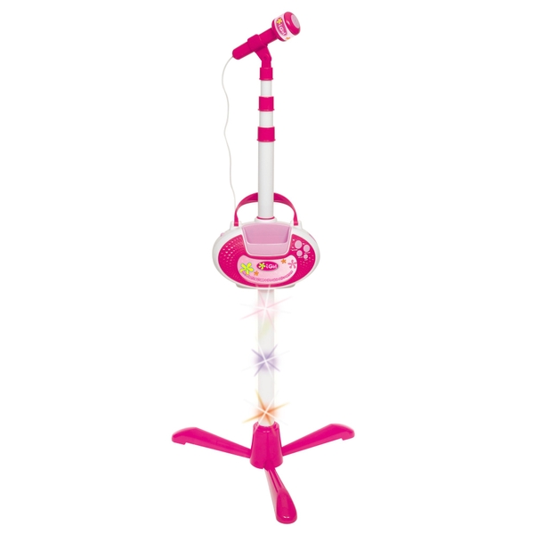 Pink Microphone & Stand Toy Musical UK