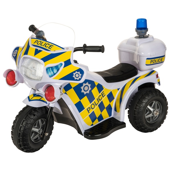 New Battery Operated Police Kids Super Motorbike Light & Music 360° Spin Toy UK 
