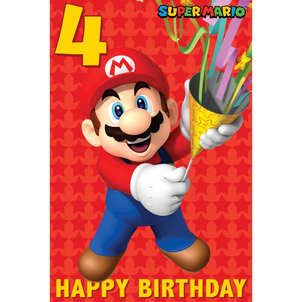 Super Mario Birthday Card Partyware Ireland