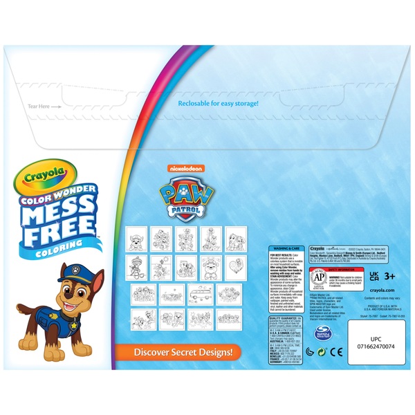 Color Wonder Mess Free Coloring Pad & Markers, Paw Patrol - BIN757007, Crayola Llc