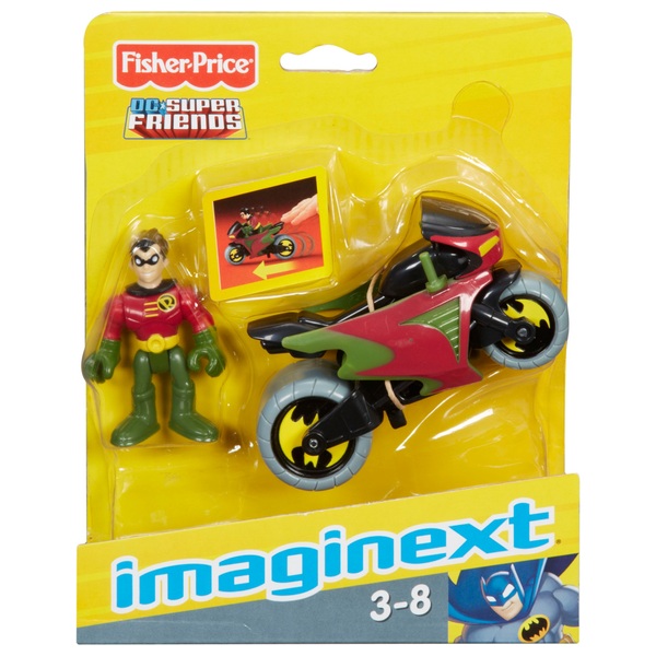 Fisher-Price Imaginext DC Super Friends Robin And Cycle Figures ...