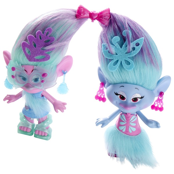 satin and chenille trolls toys