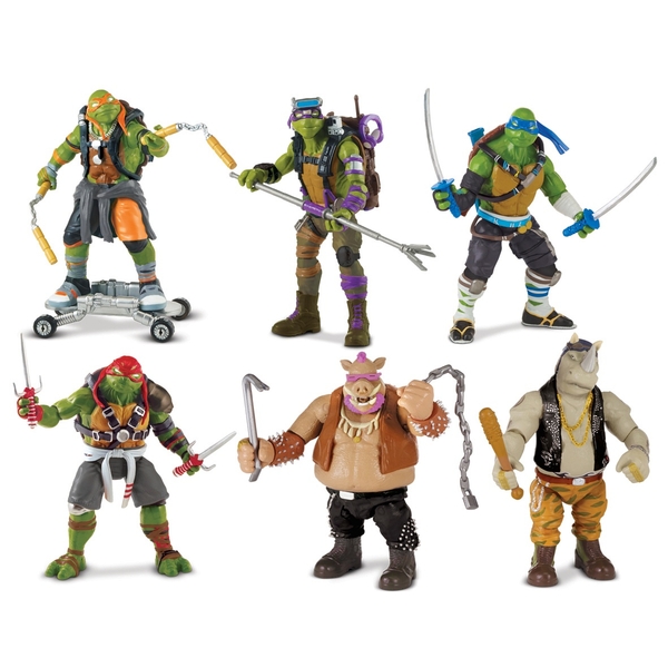 Teenage Mutant Ninja Turtles 2 Action Figures 6 Pack - Turtles UK