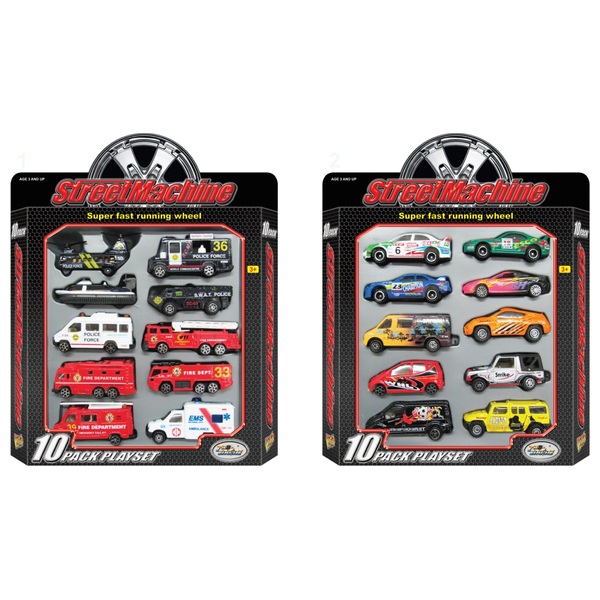 10 pack Diecast Vehicles Assortment Diecast Cars & Playsets UK