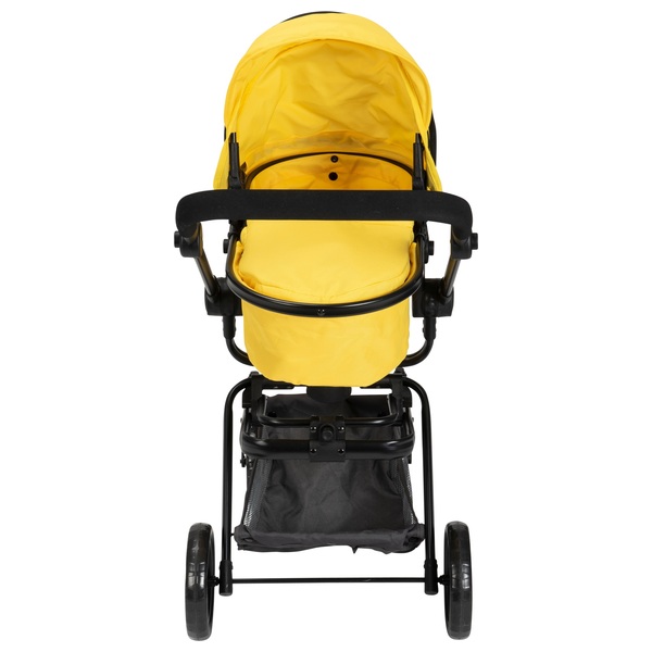 2In1 Stroller & Carrycot Girls Dolls Pram Baby Carriage Yellow Buggy