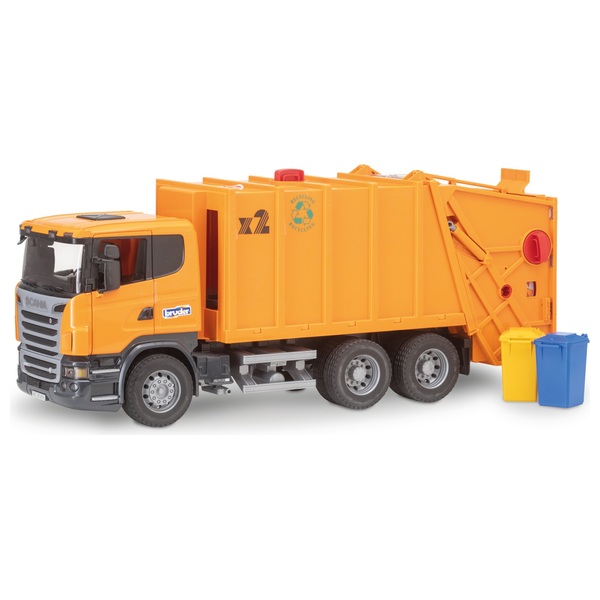 orange bin lorry toy